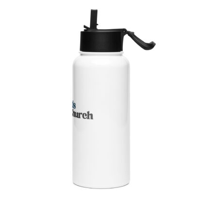 Stainless steel water bottle with a straw lid - Image 3