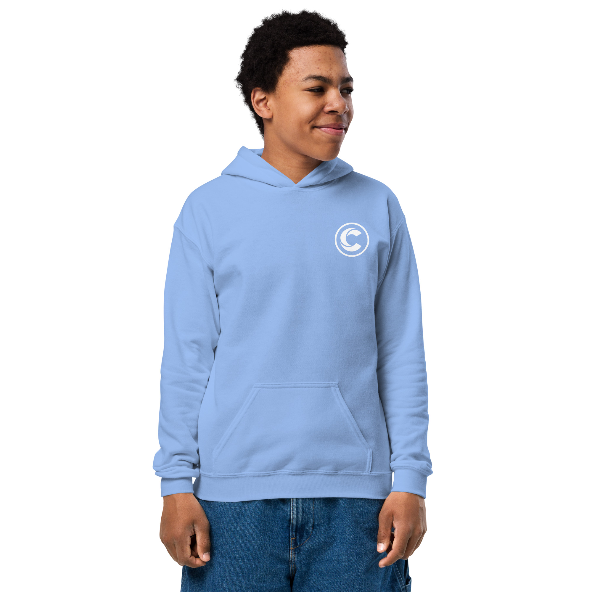 Youth Heavy Blend Hoodie | C-Emblem - Image 10